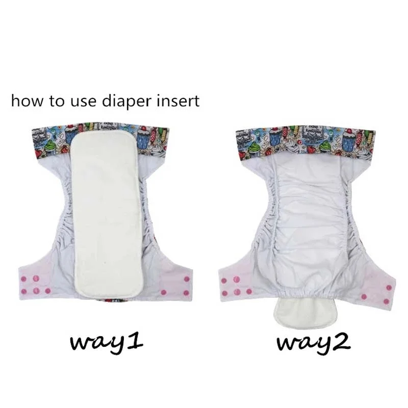 Bamboo Charcoal Reusable Diaper Insert Super Absorbent Washable Nappy Liner with Elastic Gusset for Child Pocket Diapers Nappies