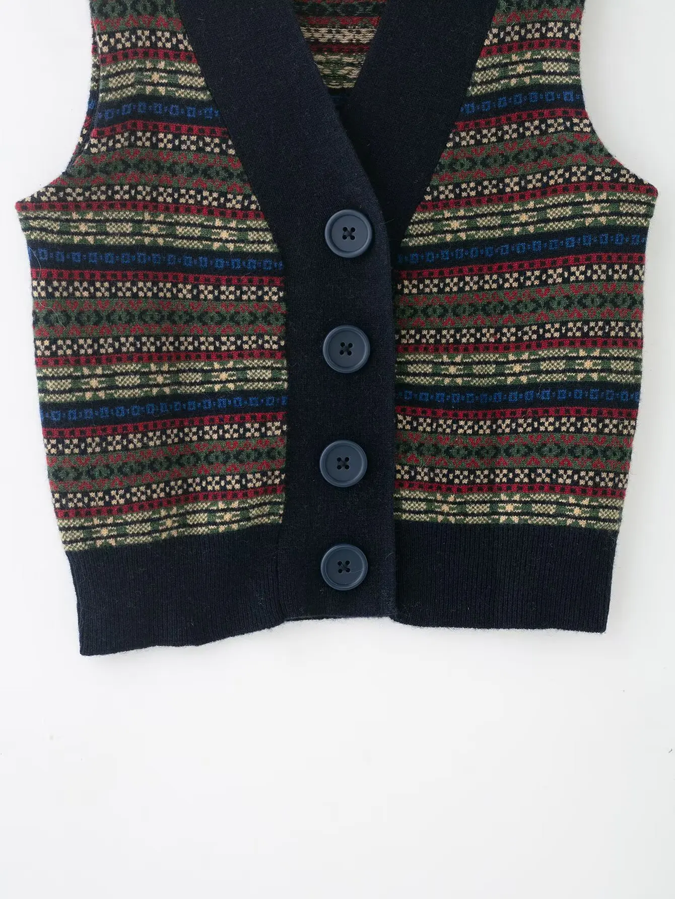 سترة نسائية ذات عطر صغير بتصميم كسول على طراز هونج كونج سترة سميكة برقبة على شكل حرف V #6