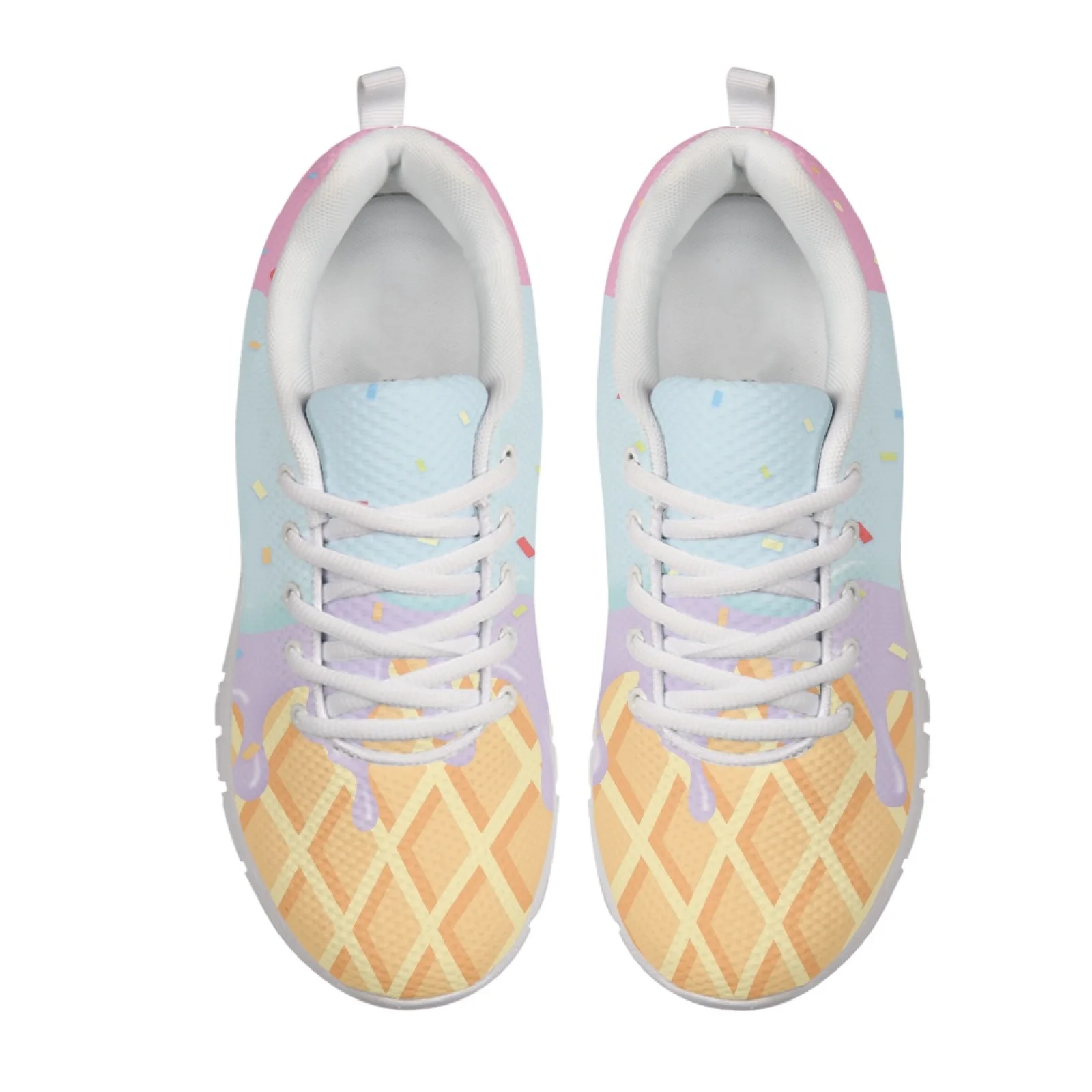 Coloranimal Ice Cream Cone Soft Travel Shoes for Men Mesh & EVA Sole Running Athletic Footwear 2026 New
