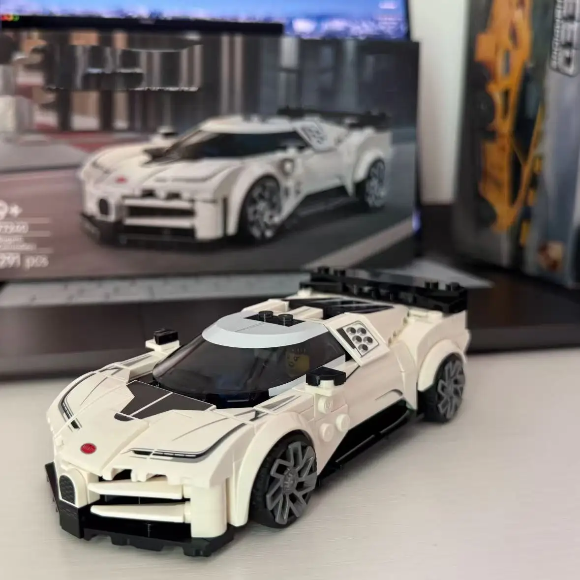NUEVO Superauto Bugatti Centodieci, Bloques de Construcción de Superauto, Juguete de Regalo, Decoración para el Hogar
