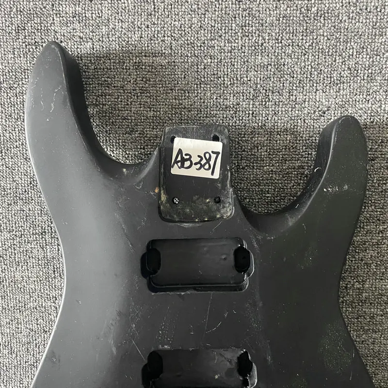 AB387 Electric Guitar Body Matte Black Color Unfinished Custom Guitar 2 Points Tremolo Humbucker Pickups X2 with Damages