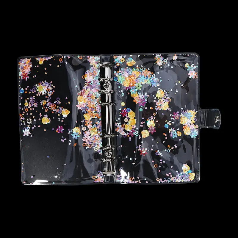 بريق حبة قذيفة شفافة دفتر مخطط منظم الموثق الكتب دفتر حامي حالة ألبوم صور DIY عبوات الموردين