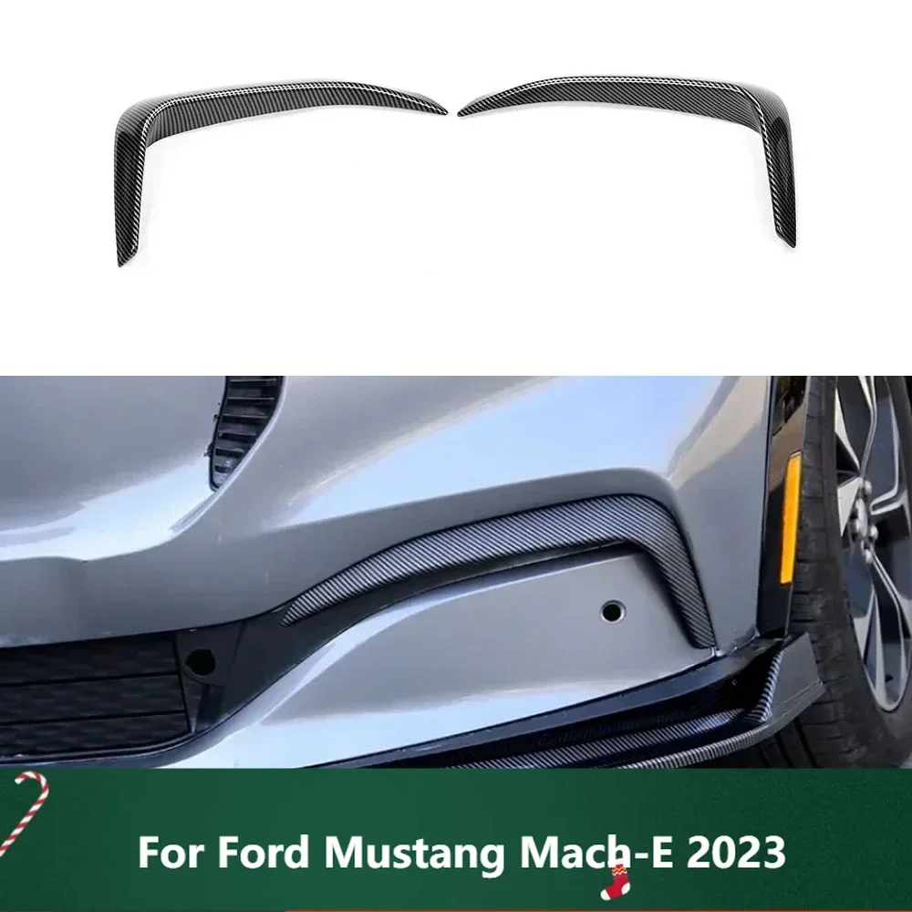 

New！Front Bumper Spoiler Lip Splitter Chin Lip Gloss Black Lower Body Kit Trim Guard Plate Blade For Ford Mustang Mach-E 2023