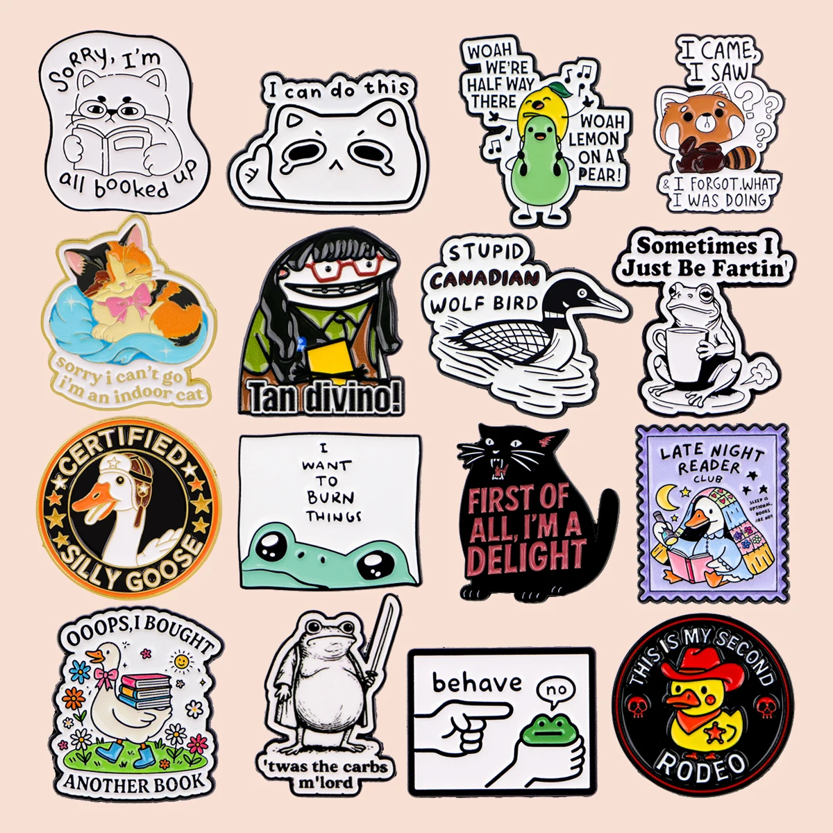Reading Duck Quotes Enamel Pin Funny Brooches For Women Lapel Pins Badge on Backpack Clothing Accessories Fashion Jewelry Gifts