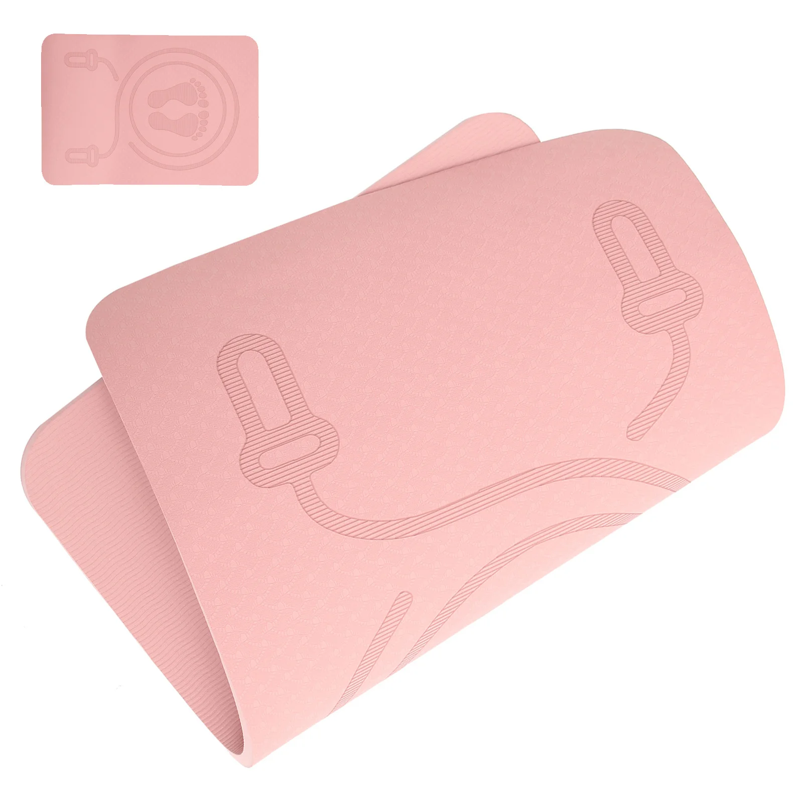 

1pc Non-Slip Jump Rope Mat Thick Tpe Material Yoga Fitness Workout Mat Portable Household Sports Skipping Exercise Tool