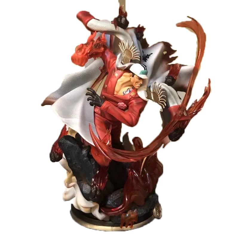 38 سنتيمتر قطعة واحدة مصباح ليد حتى ساكازوكي معركة GK تمثال الأدميرال Akainu كبير نموذج لجسم تحصيل هدايا عيد لعب الاطفال #6