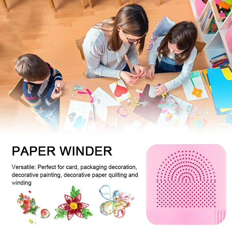 Paper Quilling Board Handmade Paper Rolling Template Knitting Grid Guide Winder 20 Roots Needle Plate DIY Paper Quilling Tools