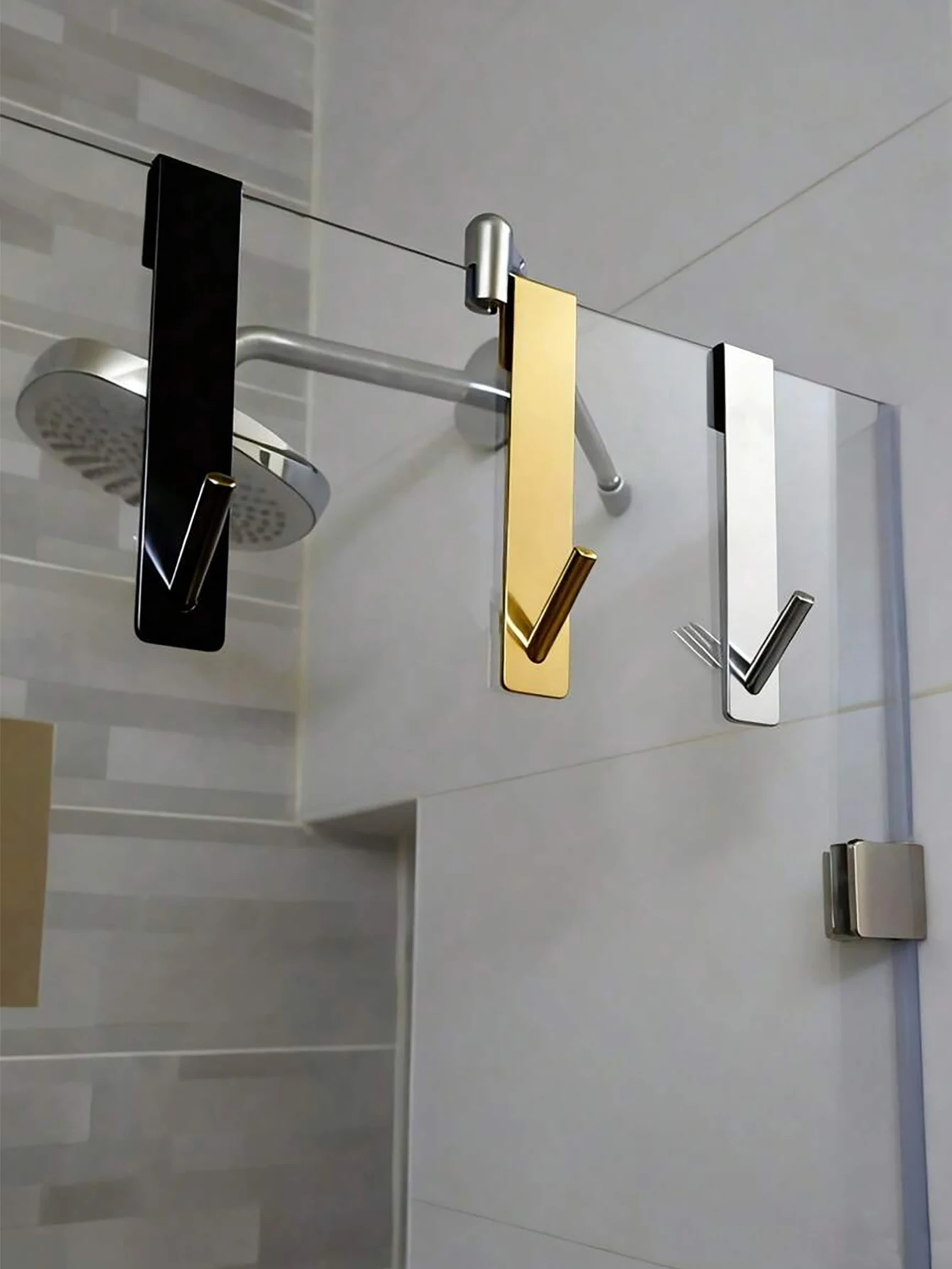 1 Stück Edelstahl-Klebehaken, Wandhaken ohne Bohren, Handtuchhaken, Aufhänger, Duschhaken, Raumdekoration, für Zuhause und Wohnungen