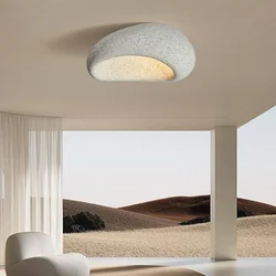 Wabi Sabi E27 lámpara de techo Led Estilo nórdico minimalista, candelabros, luces de techo de dormitorio de estilo japonés, decoración de brillo, accesorios de lámpara para el hogar