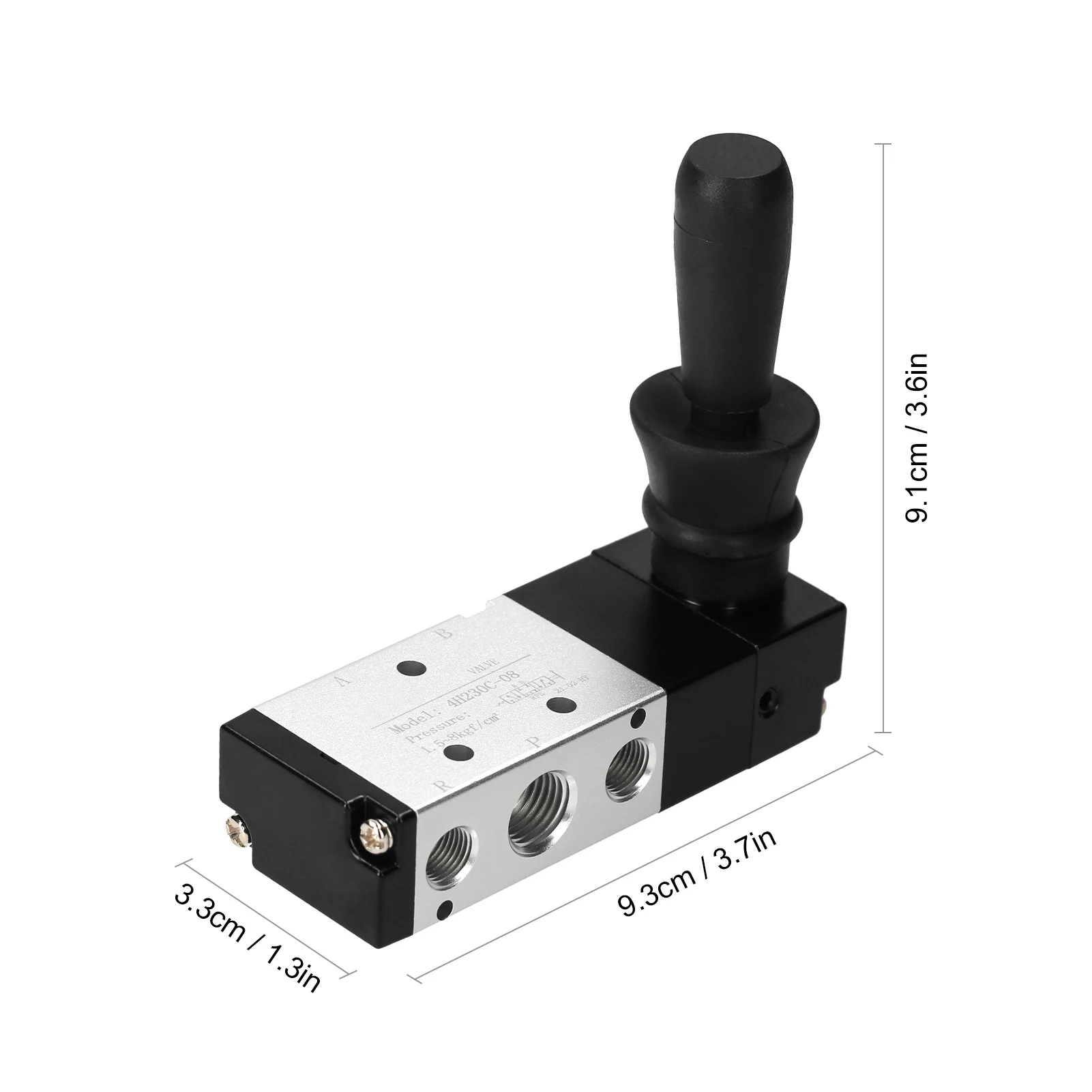 Pneumatic 1/4'' PT 5 Way 3 Position Air Hand Lever Operated Valve Pneumatic Valve Manual Air Control Valves