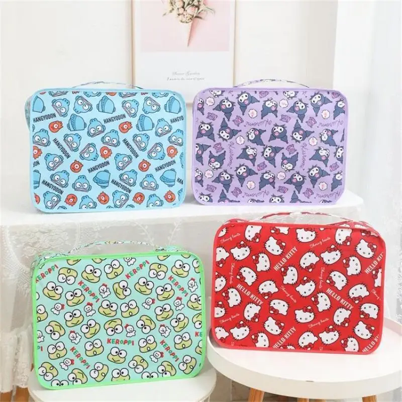 6 Pcs Kawaii Sanrio Hello Kitty Storage Bag Cartoon Kuromi My Melody Cinnamoroll Pochacco Portable Large Capacity Travel Storage