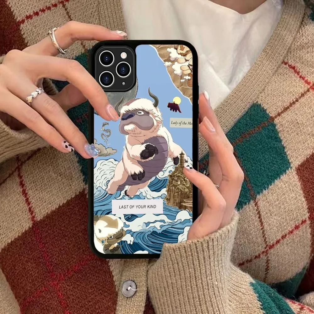 A-Avatar The Last Airbender Appa Yip Phone Case Silicone PC+TPU For For iPhone  11 12 13 14 15 16 Plus Pro Max Cover