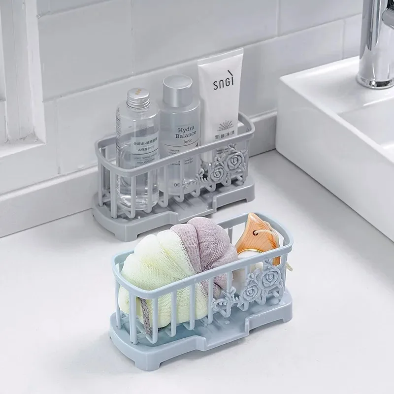 

1PCS Kitchen Sink Drain Rack Storage Basket Sponge Dishcloth Holder Removable Household Bathroom Soap Dispenser Organizer Shelf