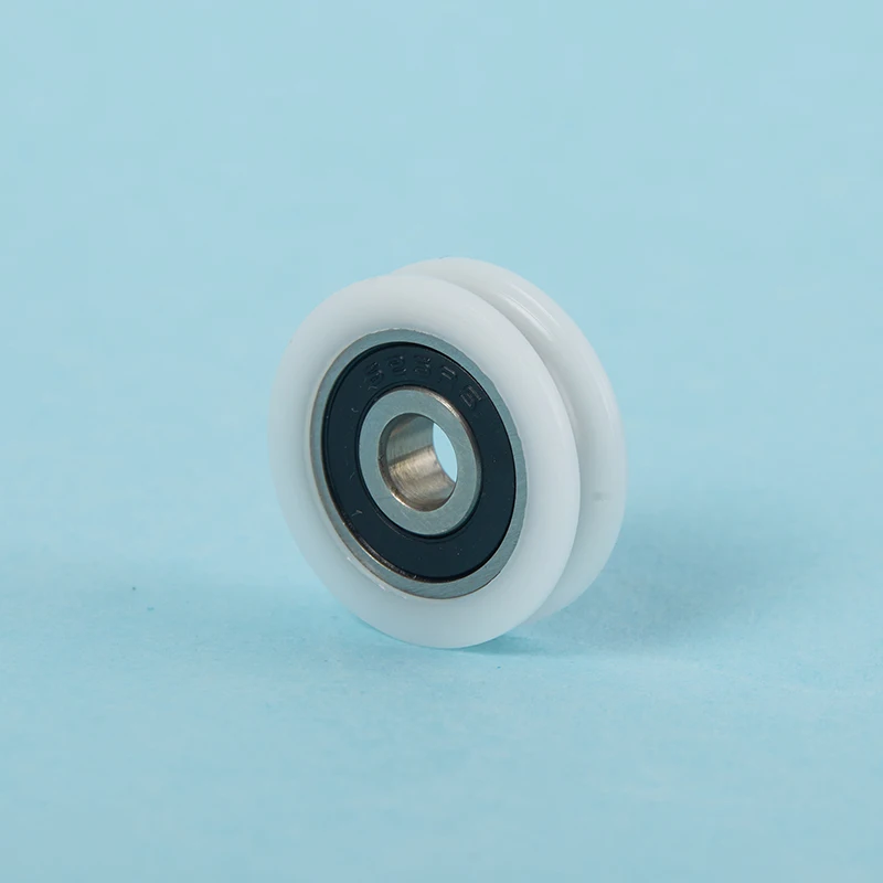 C 1pc Stainless steel High Quality 5*21*6mm U Groove Bearing Pulley Line Lifting Wheel POM Roller Sheave For Bathroom Wheel