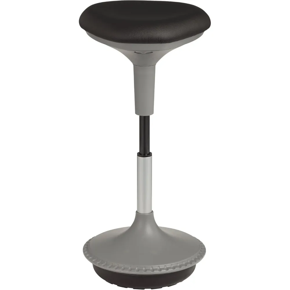Adjustable Height Active Learning Stool for Office Desks and Classrooms, Foam-Padded Backless Wobble Stool with Rocking