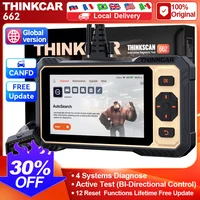 THINKCAR THINKSCAN 662 4 sistema herramienta de diagnóstico de coche escáner automático 12 reinicio Control bidireccional puede lector de código FD Obd2
