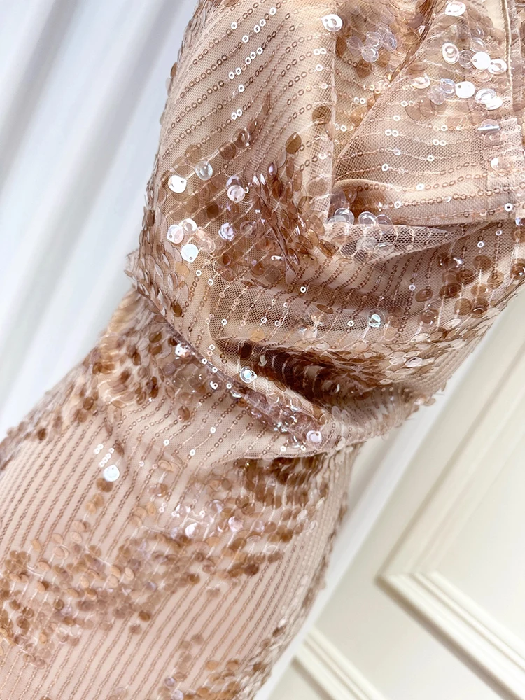 REDDACHiC الماس سلسلة الرسن فستان الحفلات المرأة بريق الترتر القلنسوة الرقبة فستان Bodycon صغير العودة للوطن عيد ميلاد مثير الملابس