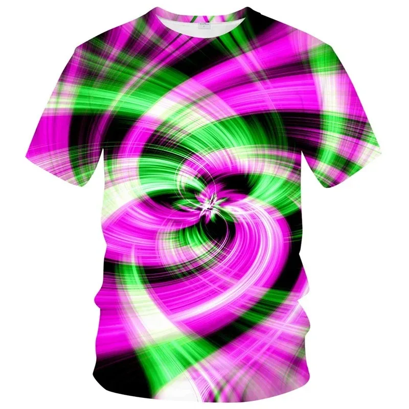 Men and Women 3D Printed Fun Kids T-Shirt Top Magical Optical Illusion Graphics Tshirts for Popular Summer Casual