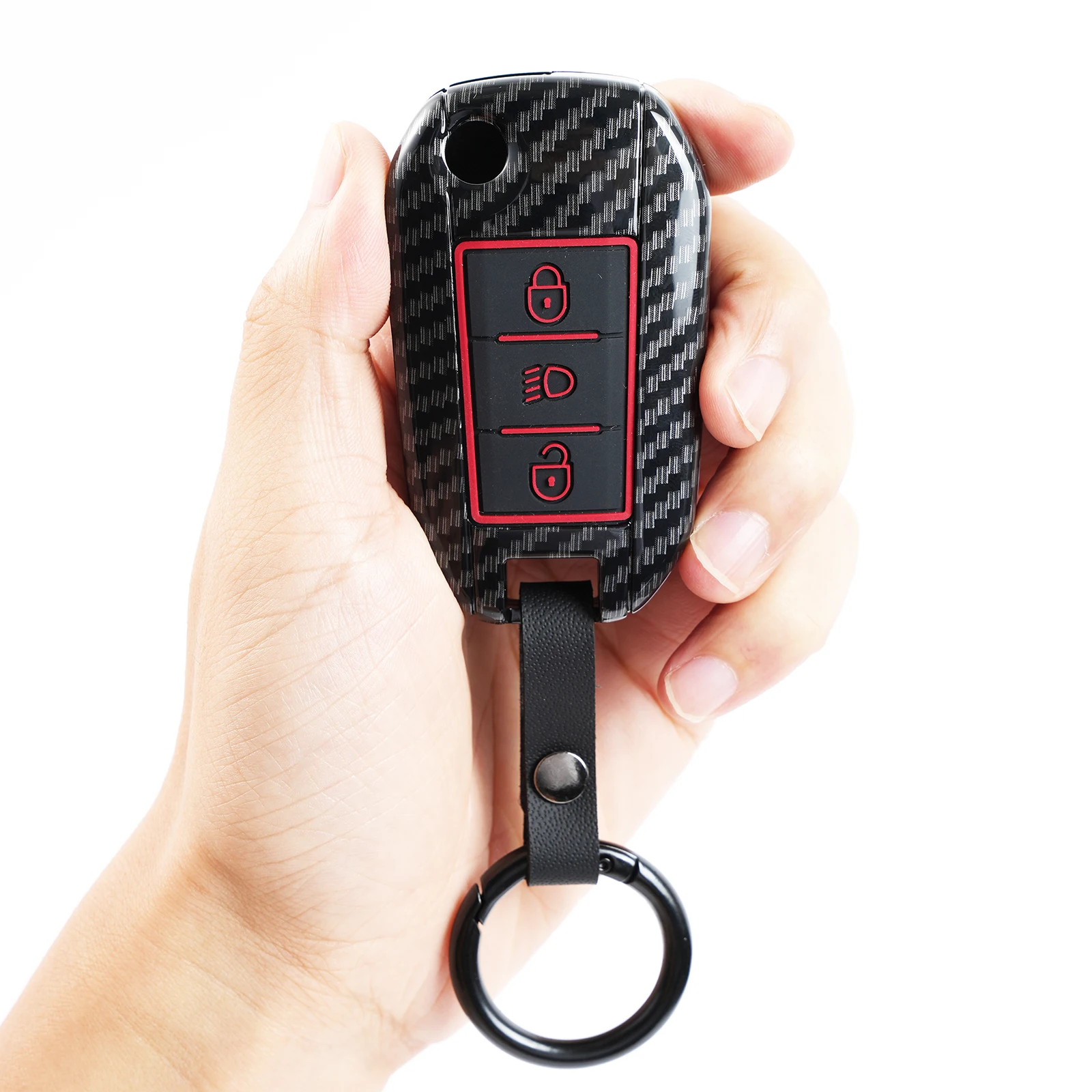 Carbon Car Key Cover Case Shell Remote Smart Key Fob For Peugeot 208 2008 308 3008 508 408 307 4008 for Citroen C3 C4 C5 C6 C8