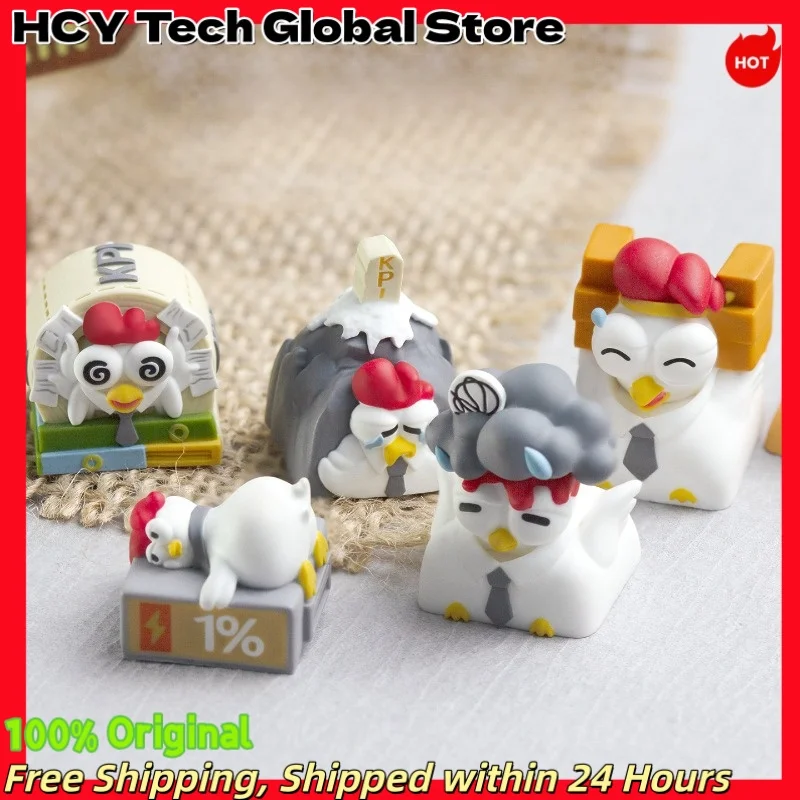 Working Chicken Series Theme Keycap Resin Mechanical Keyboard PC Game Keyboard Collection Gift Custom Keycap ESC Key