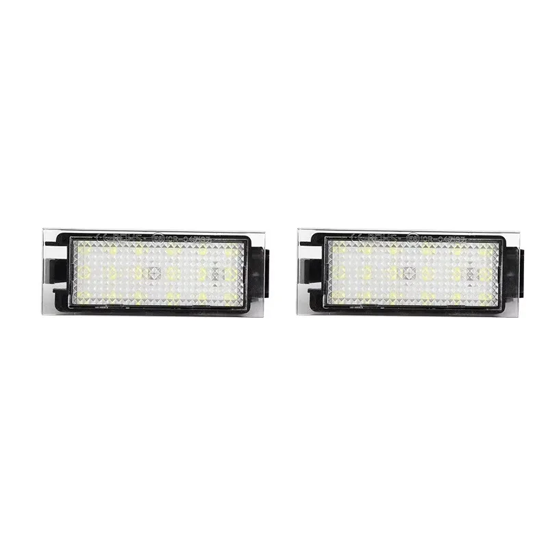 

Poer For 2pc License Plate Lamp Rear Tag Lamps Kit For Renault Led License Number Plate Light Assembly for Dacia Sandero I Loga