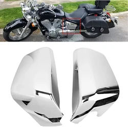 Motorcycle Chrome Pair Battery Side Cover Fairing For Honda Shadow ACE Aero Spirit VT400 VT750 2004-2013