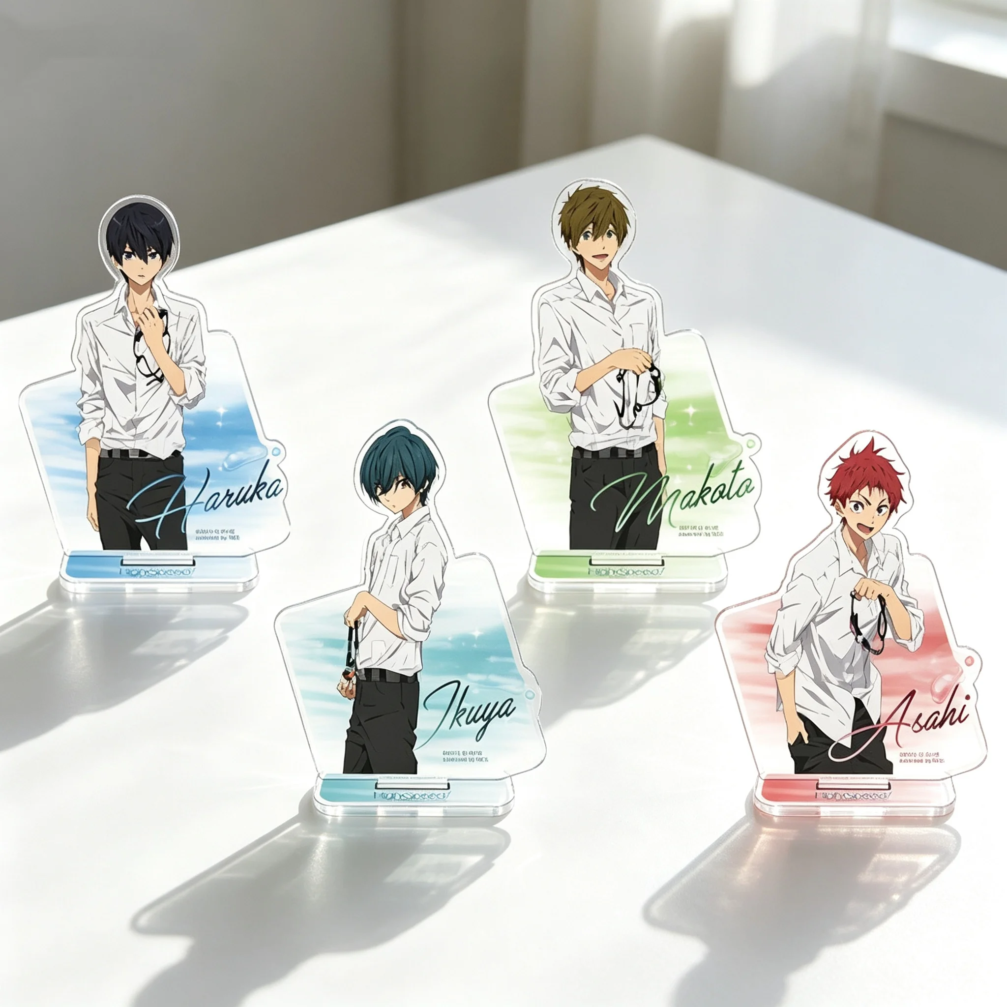 Anime Free! Haruka Nanase Shirt-Style Swimming Goggles Series Acrylic Stand Model Plate Keychains Desk Decor