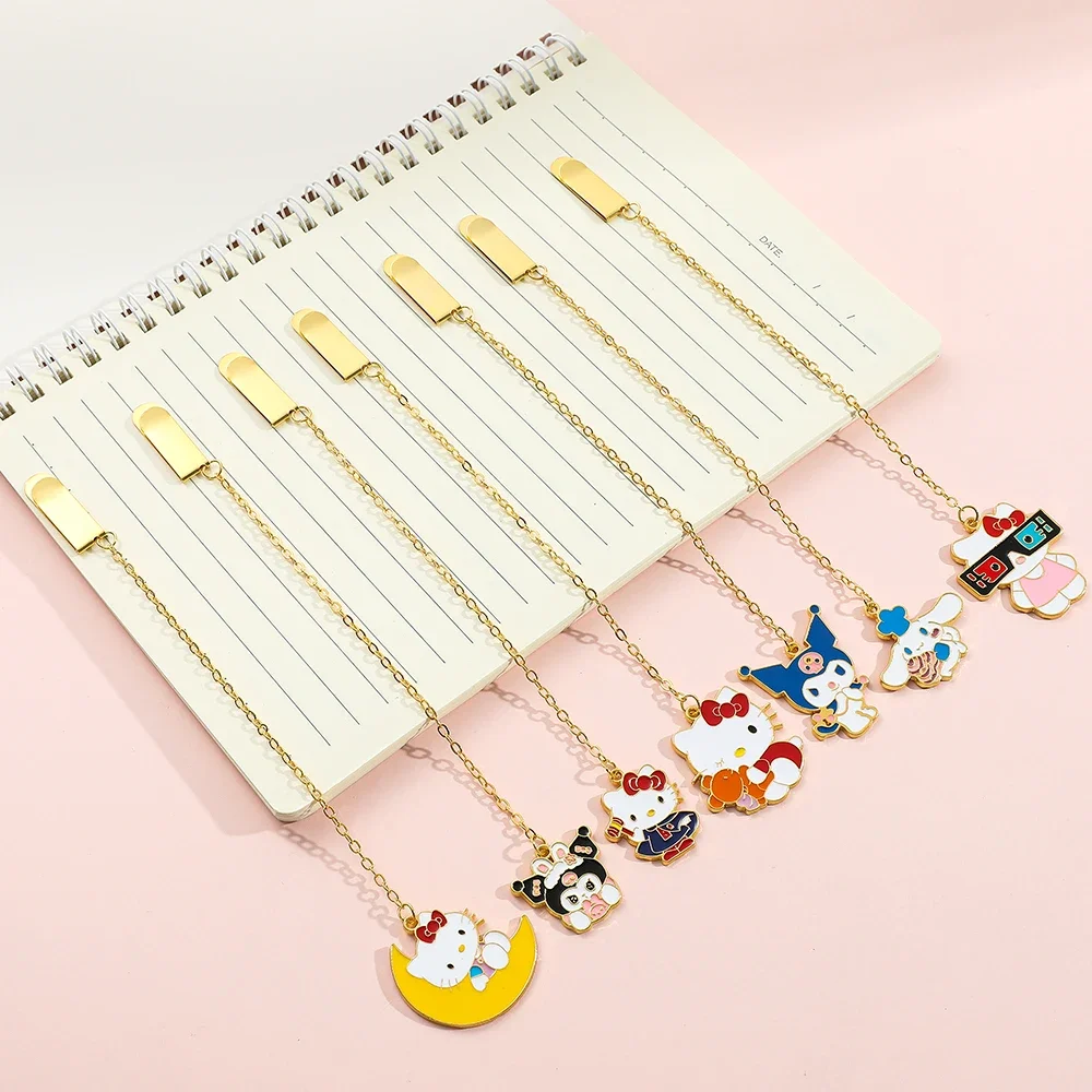 Cute Hello Kitty Melody Bookmark Cartoon Kawaii Page Marker Anime Book Note Stationery Supplies for Students Teachers Gifts