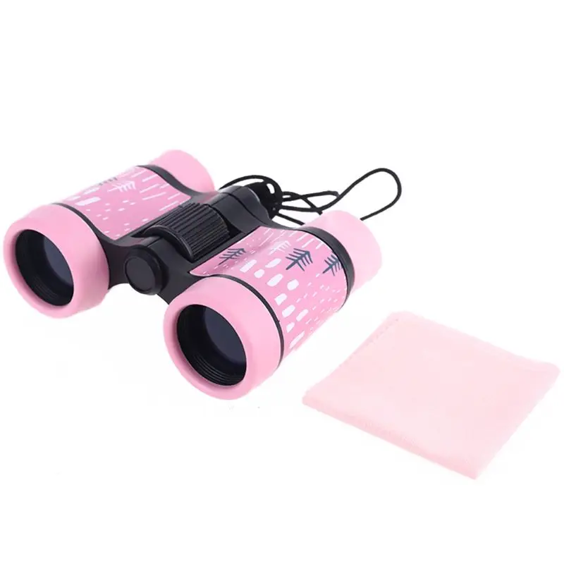 4x30 Binoculars Plastic Children Colorful Lightweight for Kids Contemporary Styling Compact Eyepiece Optical