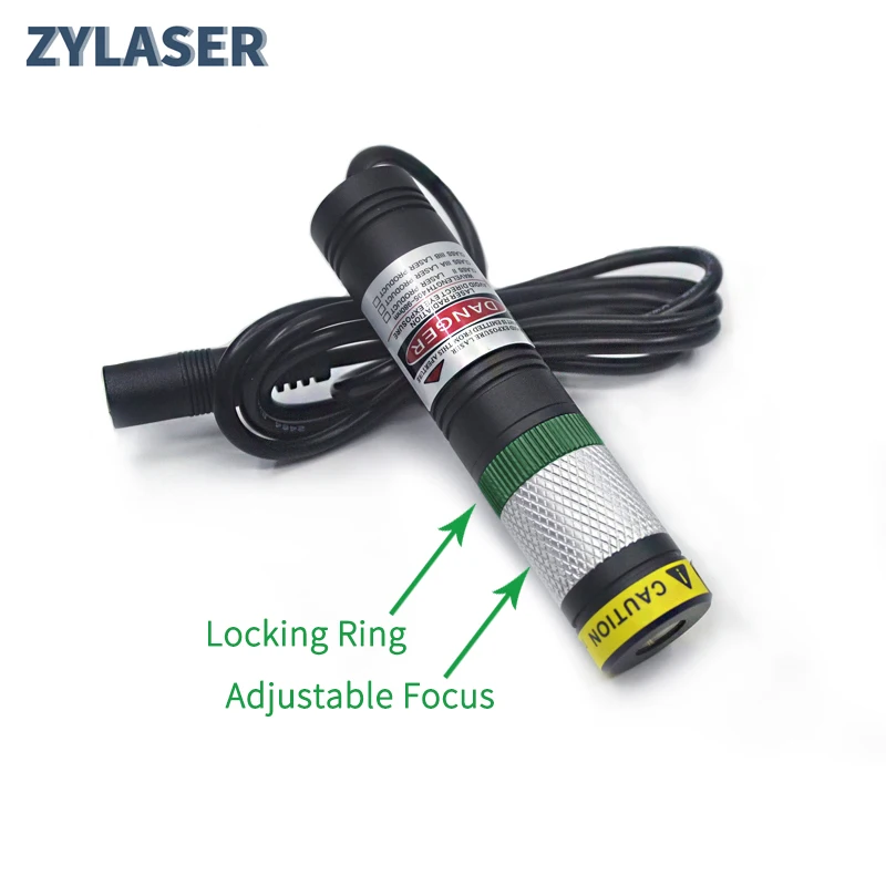 Lente de vidro impermeável focusável, módulo laser para carpintaria, máquina de escultura, ponto verde, linha, linha cruzada, 30mW, 50mW, 135mW,