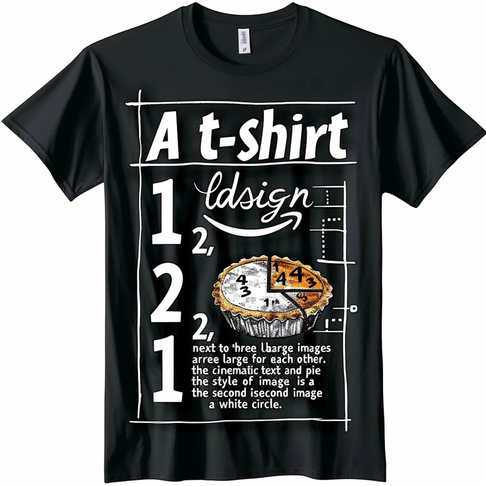 

Math Foodie T Shirt 'And It Was Delicious' with Square Roots Pie and PI Symbol