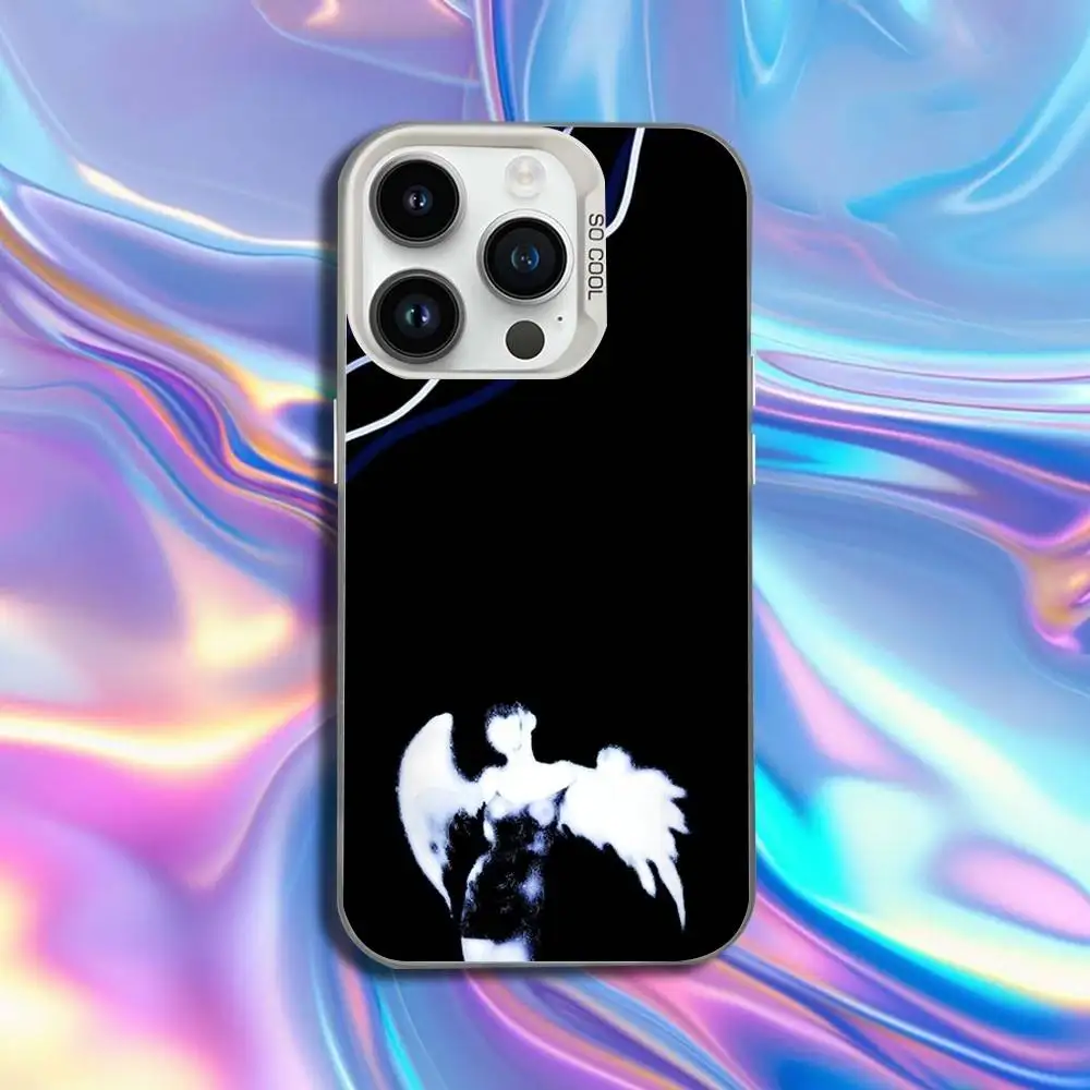 حافظة هاتف C-Crystal Castles Band لهاتف iPhone 16,15,14,13,12,11,Mini,Pro,SE,MAX غطاء أبيض غير لامع مقاوم للصدمات