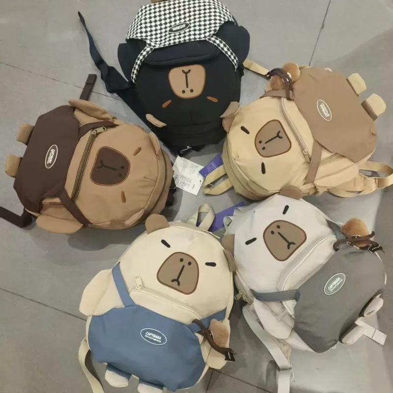 

Cute Bear Shape Backpack Kawaii Cartoon Plush Style School Bag Multiple Colors Casual Double Shoulder Bag for Kids Perfect Gift