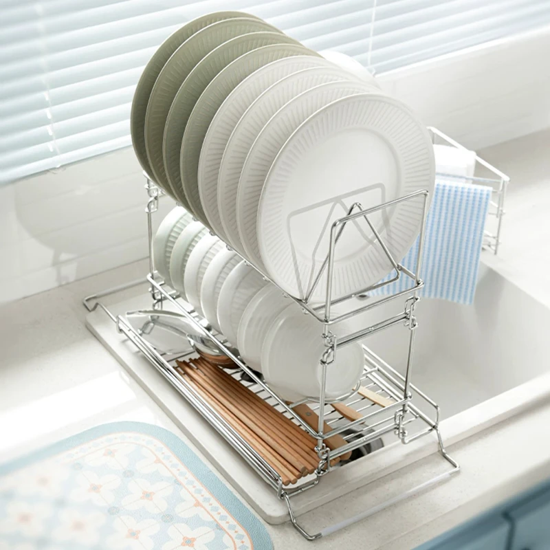 Utensils Plate Rack Room-specific Sink Apartments Storage Corner Holder Drying Kitchen Organizers Cocina Household Items