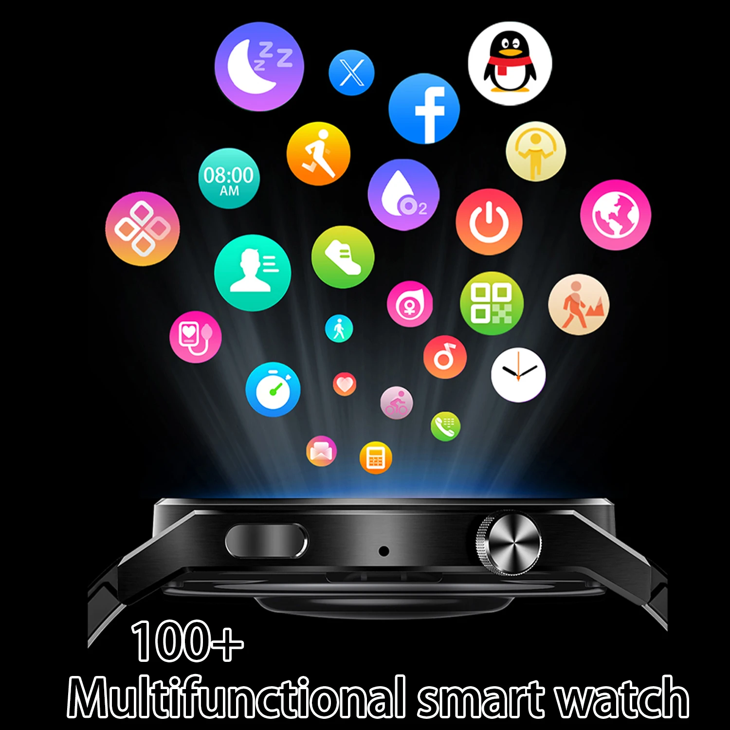 2024New GT8 Smart Watch Men Huawei Apple Series AMOLED Smartwatch NFC Compass Waterproof For Apple Android Multifunctional Watch