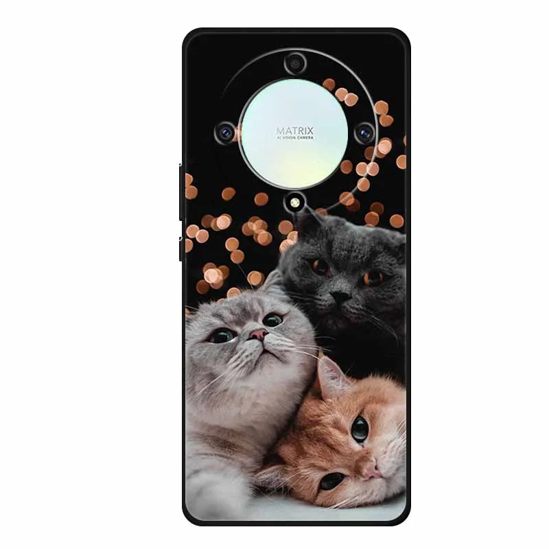 Para Honor Magic5 Lite 5G Funda de lujo de silicona suave fundas de teléfono para HUAWEI Honor Magic 5 Lite 5G Funda a prueba de golpes TPU Love Cover