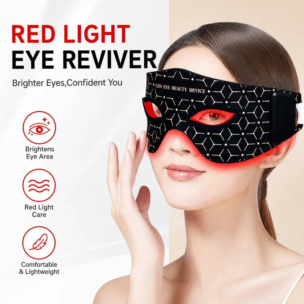 Red Light Silicone Eye Mask 7 Colors LED Photon Flexible Eyes Mask Relieves Eye Fatigue Anti-Wrinkle Dark Circles Wireless Use