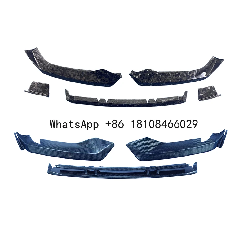 

For Audi TTRS Carbon Fiber Bodykit Front Shovel & Rear Lip Side Skirt Surround Wind Knife Tail with Forge Bumper Lip Car Model