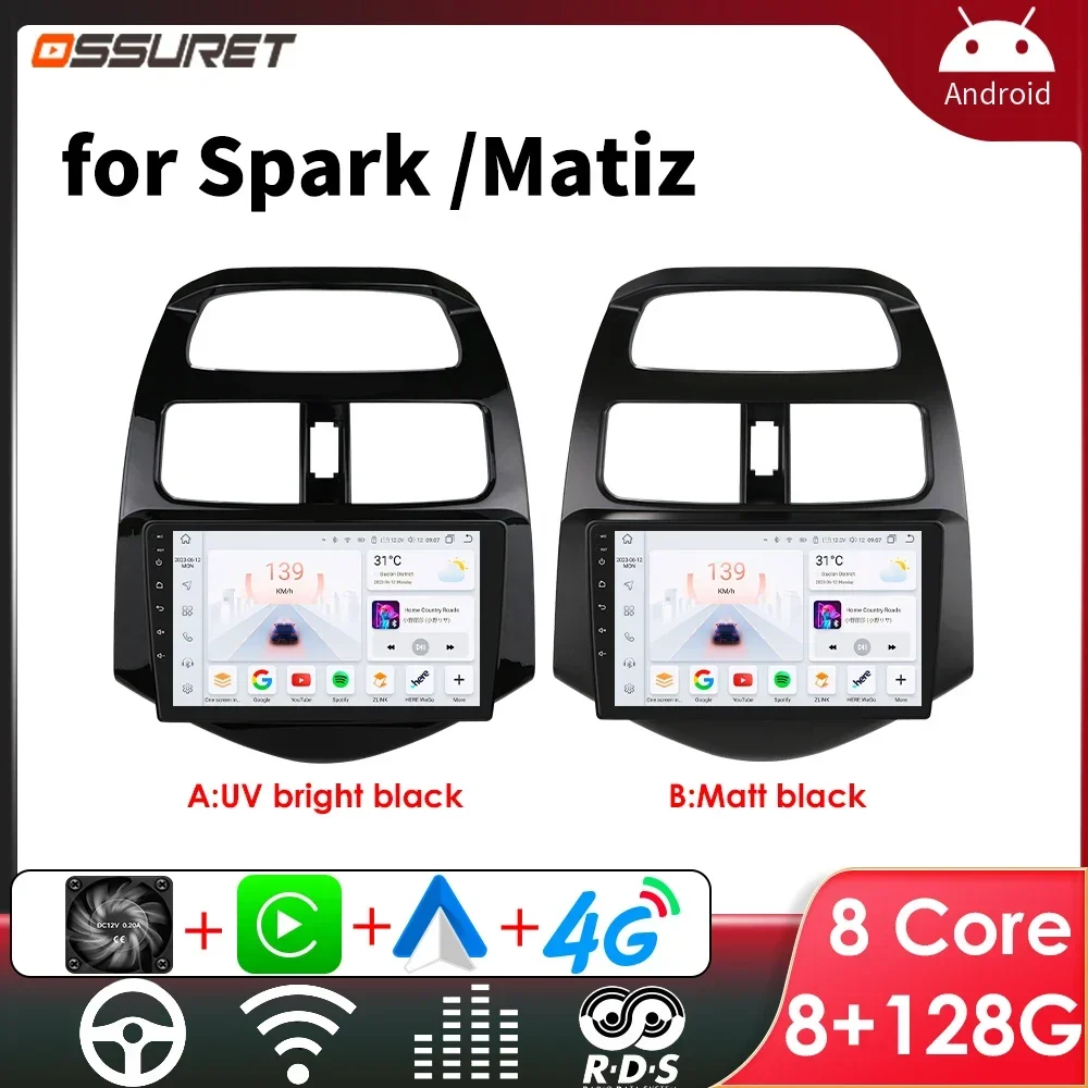 Android Car Radio for Chevrolet Spark Beat Matiz Creative M300 Car Stereo Audio Multimedia Player GPS Carplay Automotivo Screen 