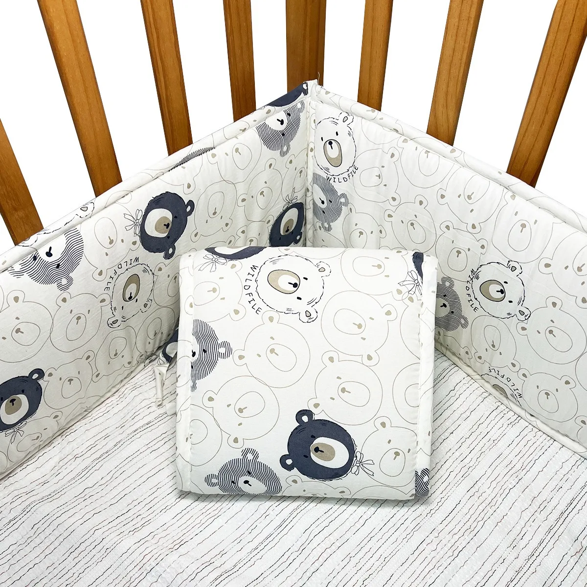Baby Bumper Chichonera Crib Cot Protector Infant Cotton Children's Bed Barriers Newborns Around Cushion Braid Cunas Para El Bebe