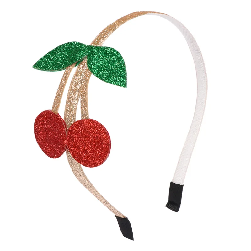 Sweet Girls Cherry Stars Head Hoop Gold Silver Bezel Kids Flowers Headband Hairbands Ornaments Hair Accessories