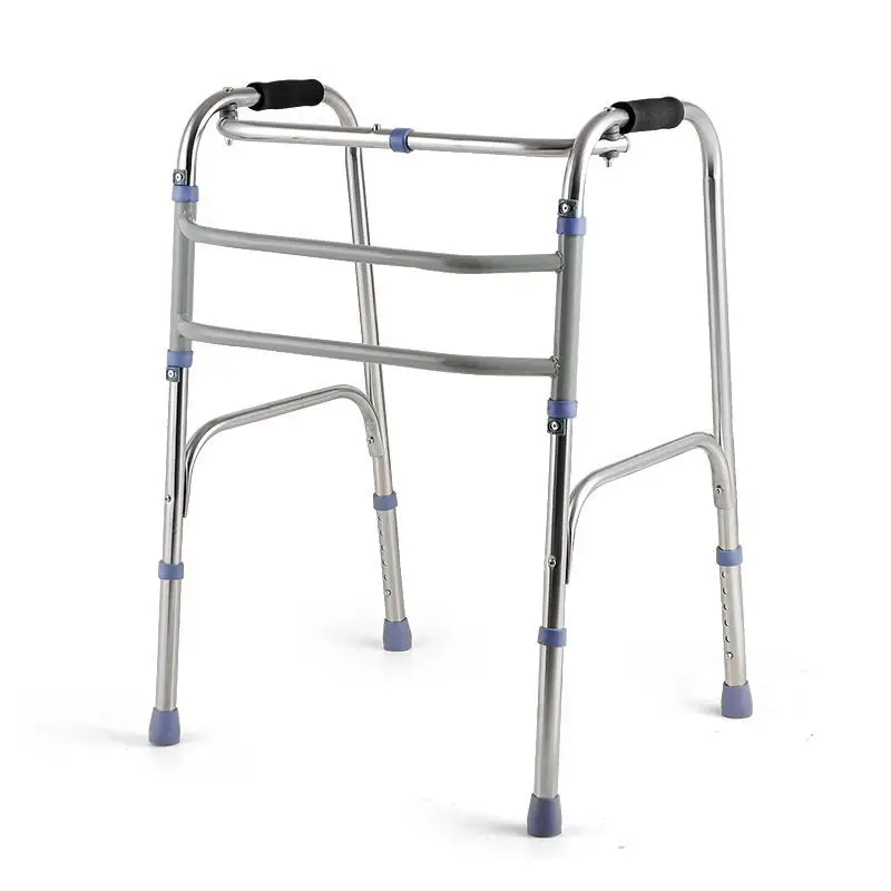 

Factory direct sales of the elderly twisting stainless steel walker walker rehabilitation equipment four feet foldable walker