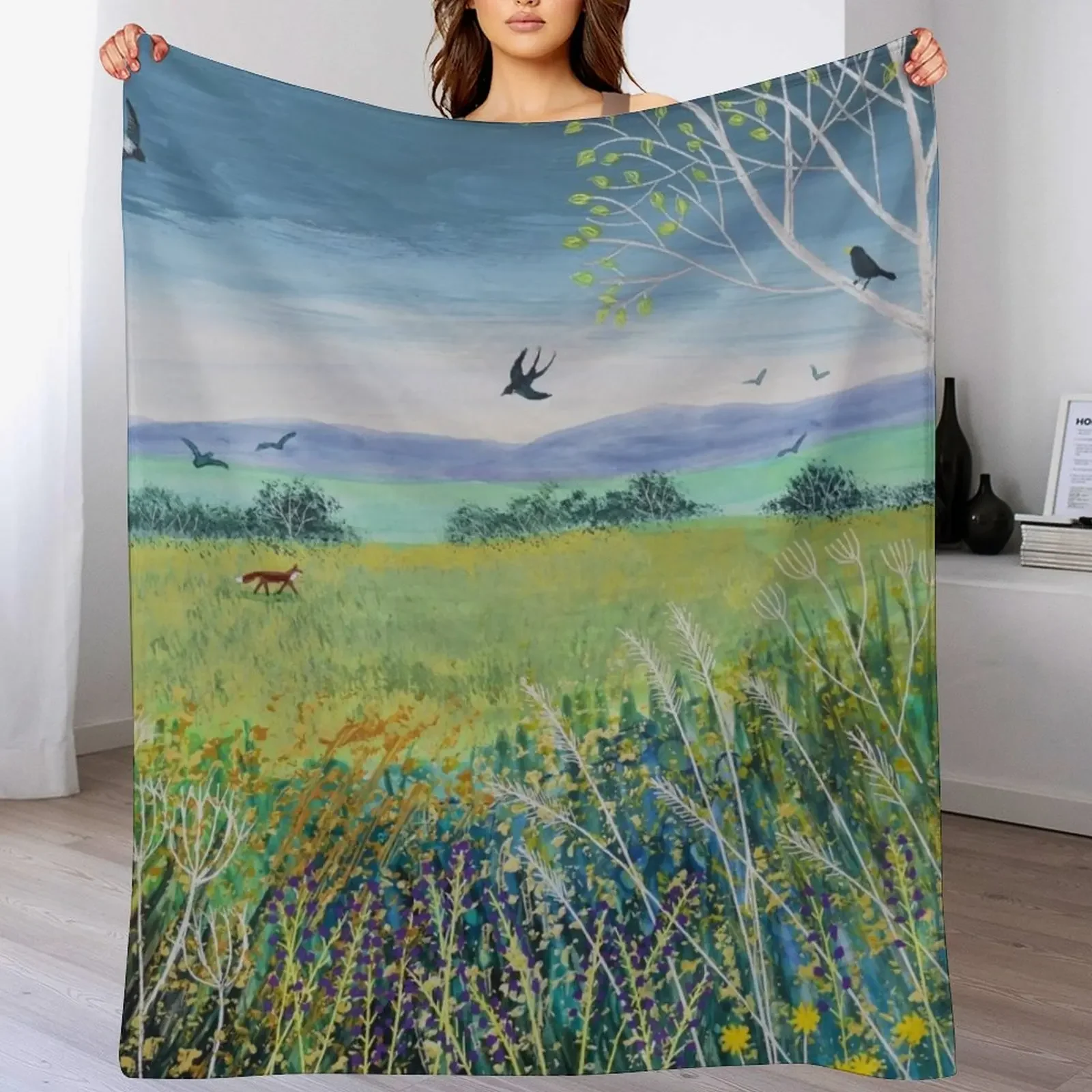 

New Approaching Storm Throw Blanket Blankets For Sofas Cute Luxury Designer Multi-Purpose Blankets