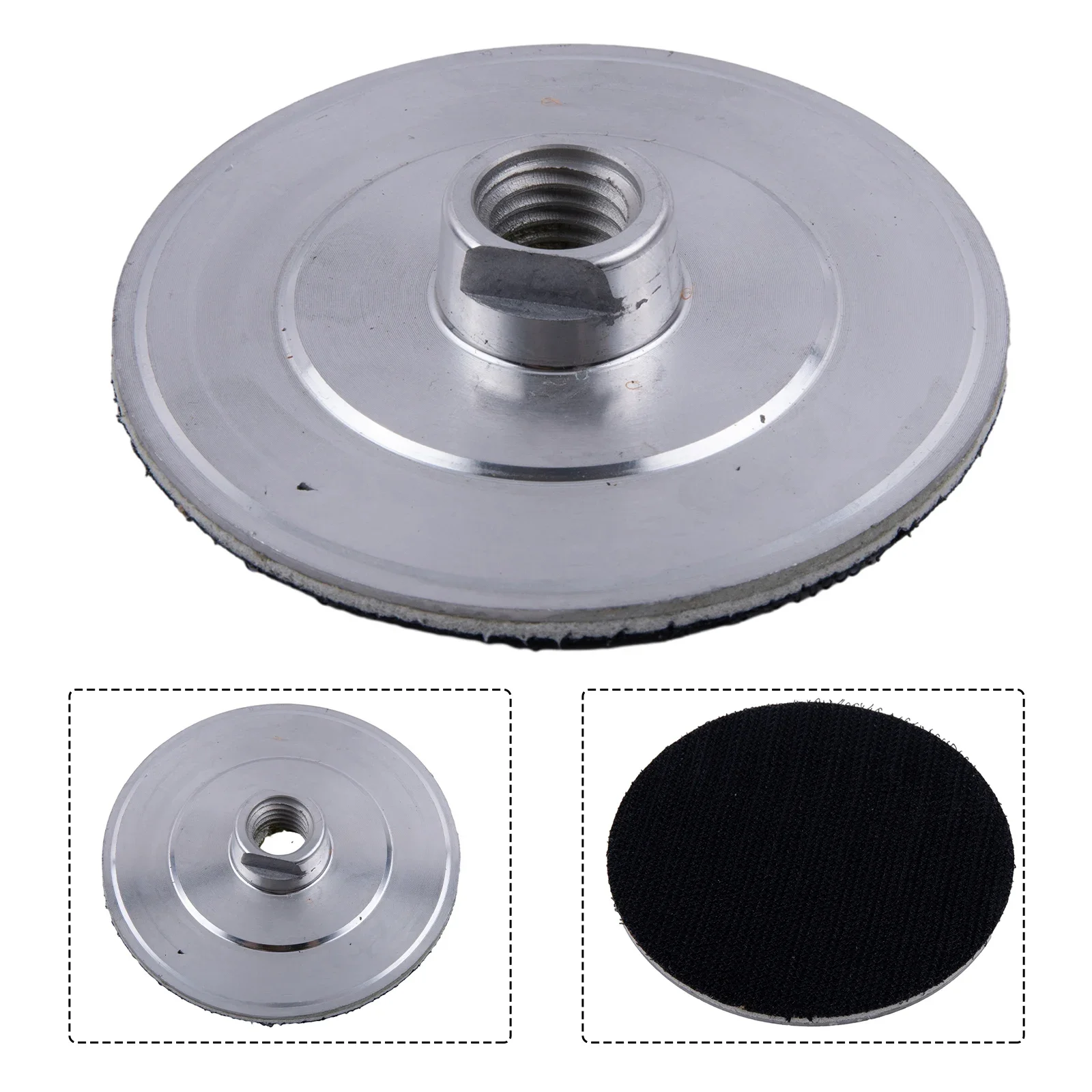 4inch Aluminum Base Backer Pad For Diamond Polishing Pads Power Tools Part Sanding Discs Abrasive Disc M14 M10 M16 5/8-11