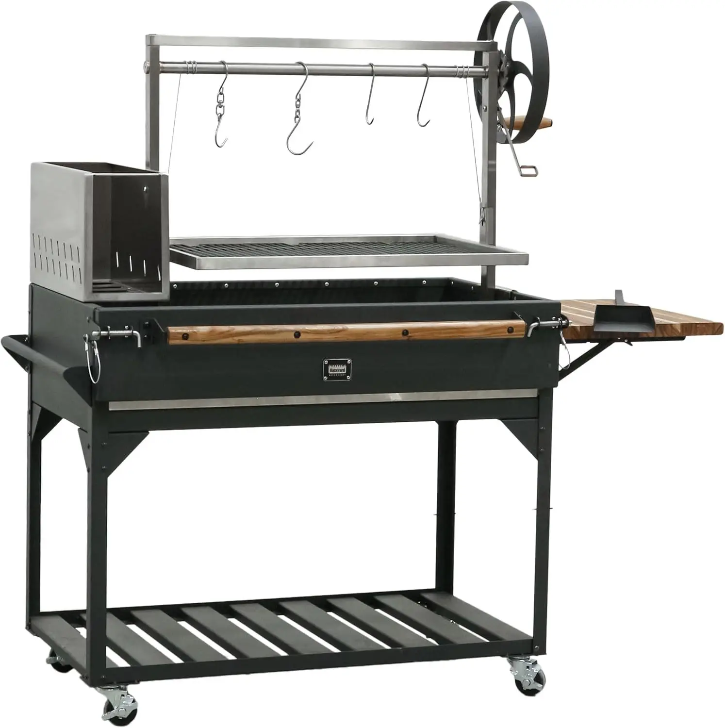 

Barbecue Grill Luxury High Folding Steel Trolley Adjustable Metal