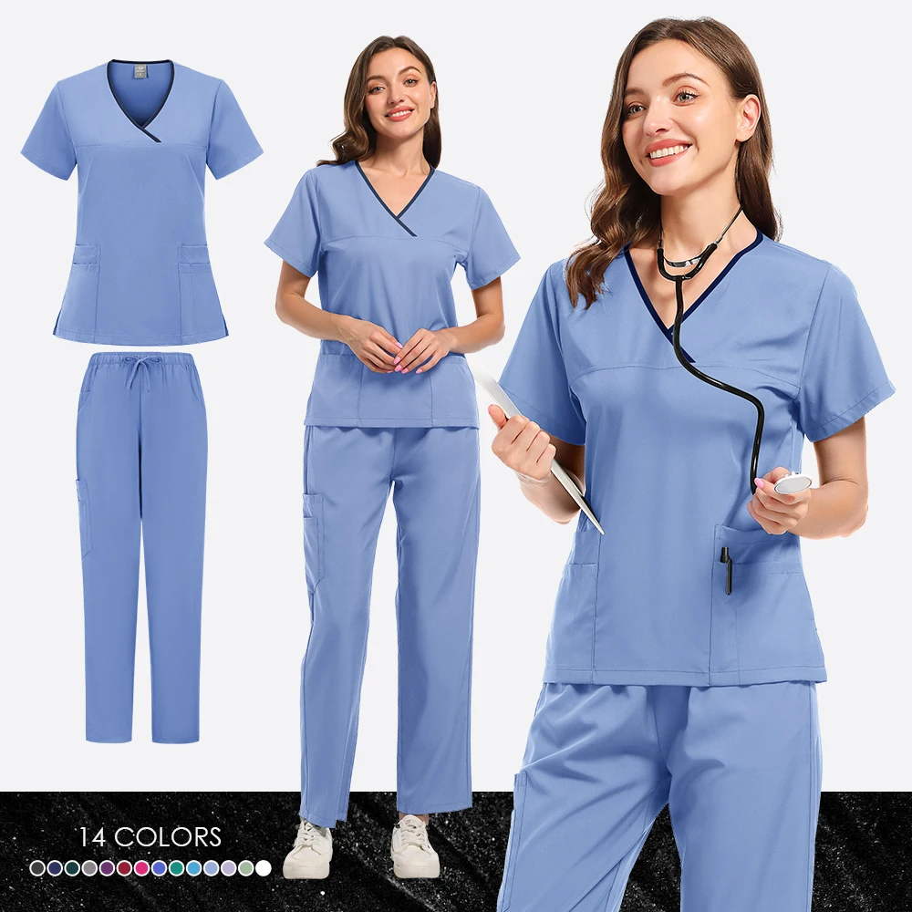 Скрабы для медсестры, новая мода, медицинский скраб, мягкие дышащие брюки для бега, комплект хирургической униформы, женская рабочая одежда для медсестер, клинического врача