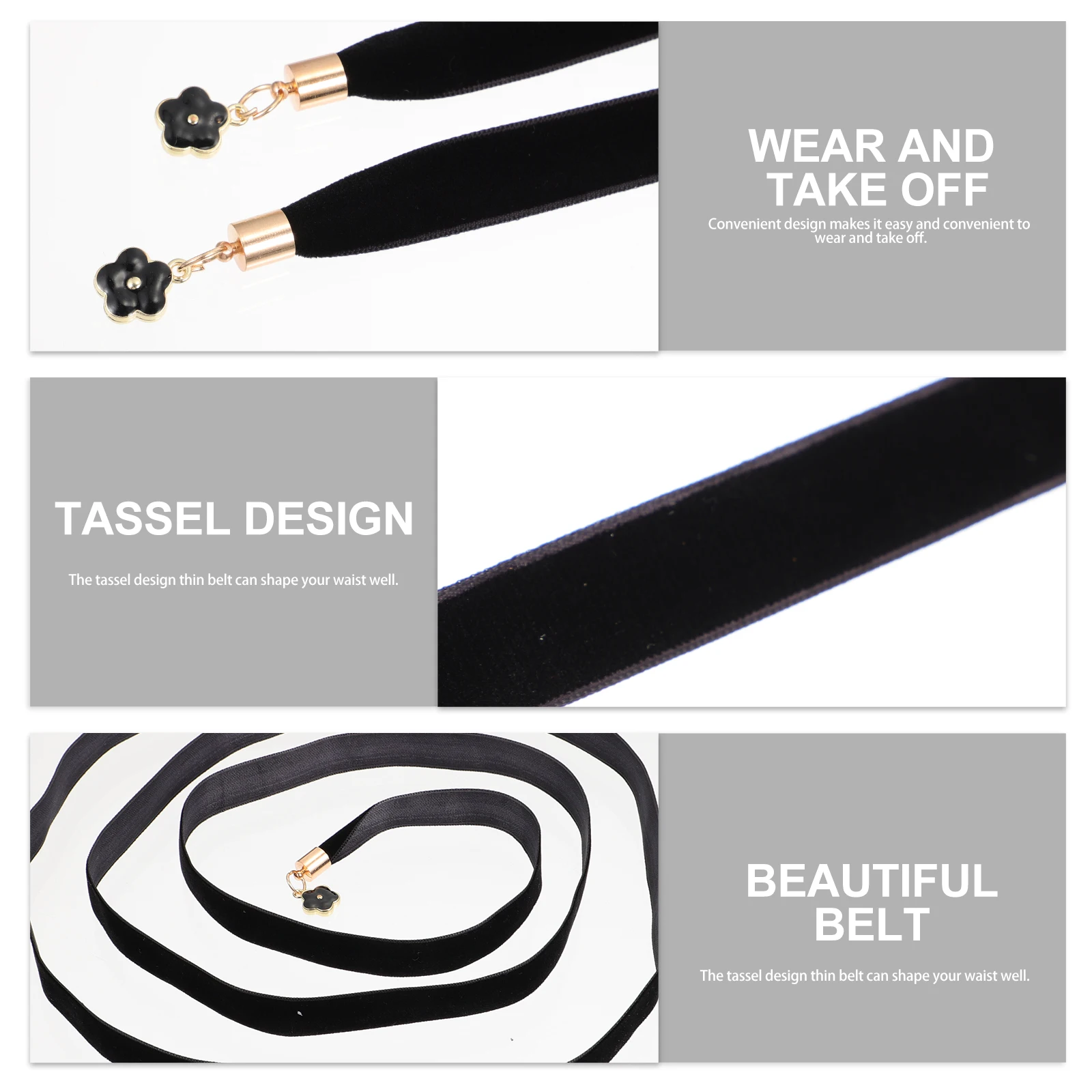 

Knotting Velour Waist For Women Adjustable Skirt Waistband Fashionable Clothing Accessory All-Match Waistbelt Ladies Decorative