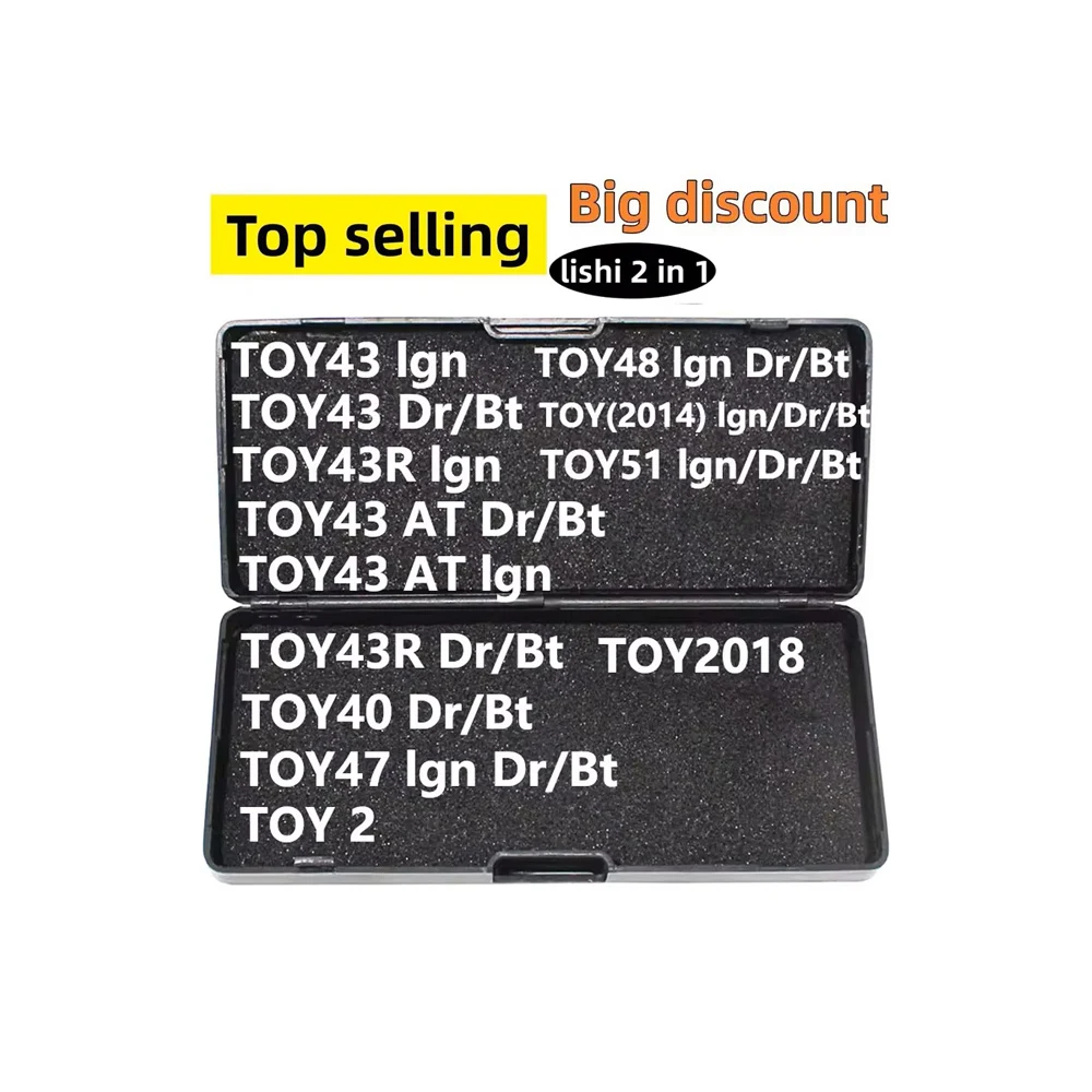 lishi 2 in 1 strumento TOY43 TOY47 TOY43R TOY43AT TOY51 TOY2014 TOY2018 TOY2 TOY48 TOY40 per toyota LiShi Strumenti