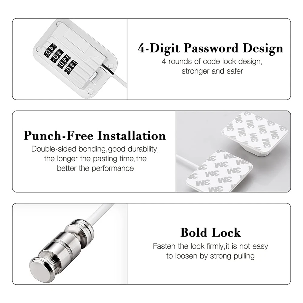 AEE2-Pack Of 2 Fridge Lock With Code Fridge Locks For Refrigerators, Wine Cooler, Window Drawer