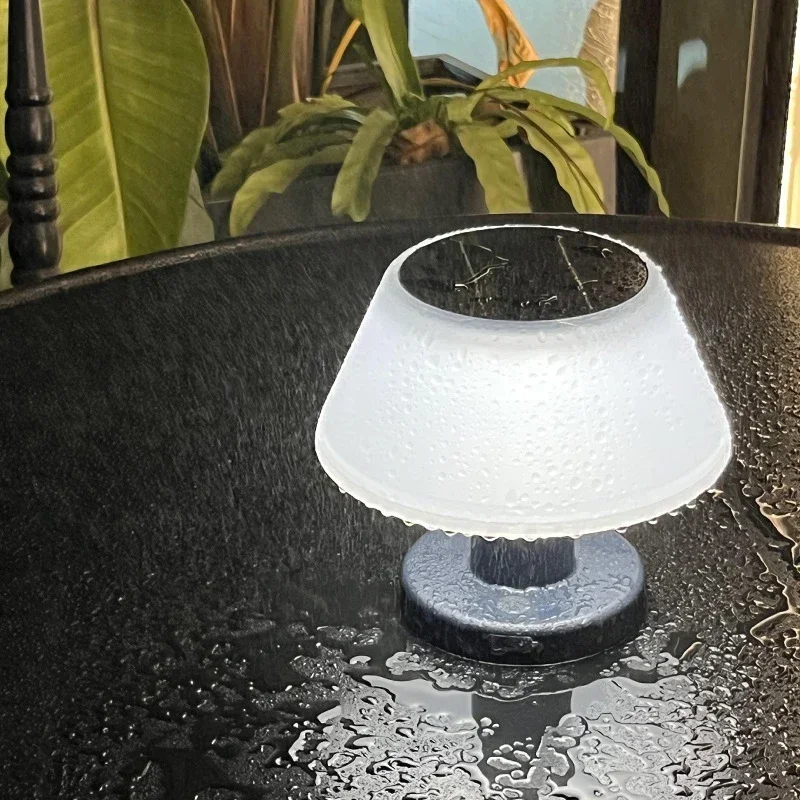 Outdoor Solar Lighting for Garden USB Rechargeable Indoor Desk Bar Decor 4 Brightness Dimmable Garland Lamp